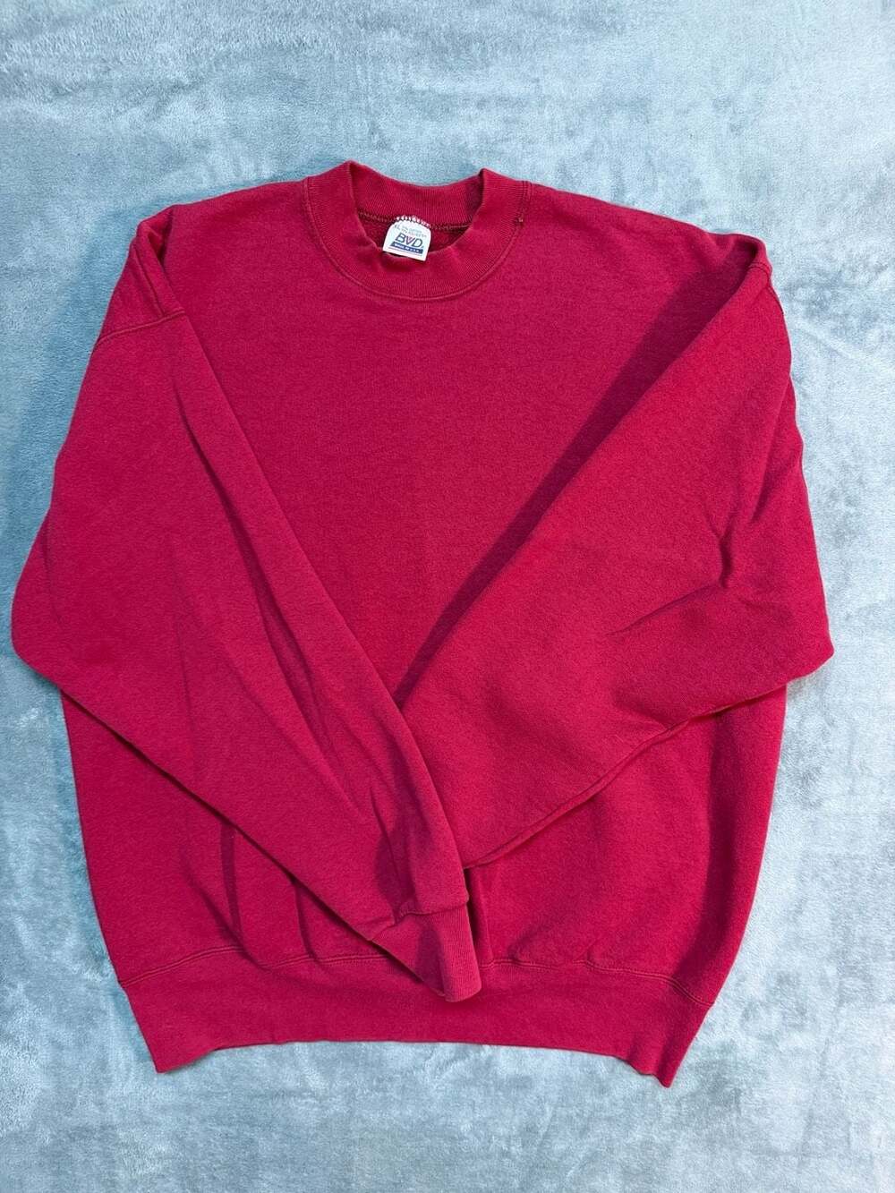 Vintage BVD Blank Crewneck Sweatshirt XL Red Made in USA
